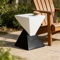 thumbnail image 3 of Geometric MGO Side Table - Black & White Two-Tone Indoor Outdoor Accent Table, 3 of 10