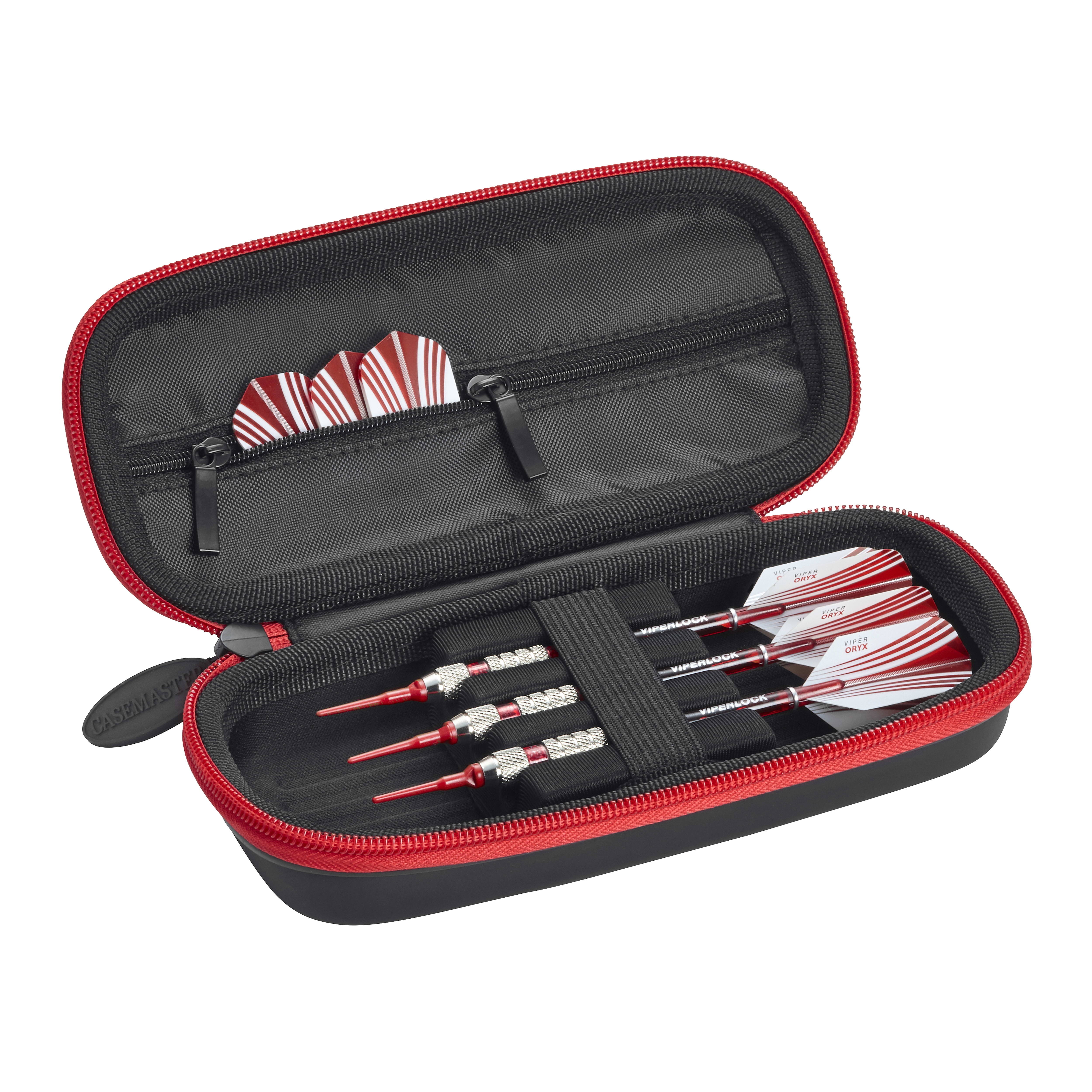 Casemaster Warden Dart Case, Holds 3 Darts and Accessories, Red