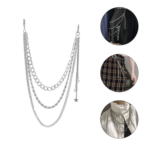 LEORX 1Pc Multi Layer Alloy Pants Chain Stylish Trousers Decoration Accessory