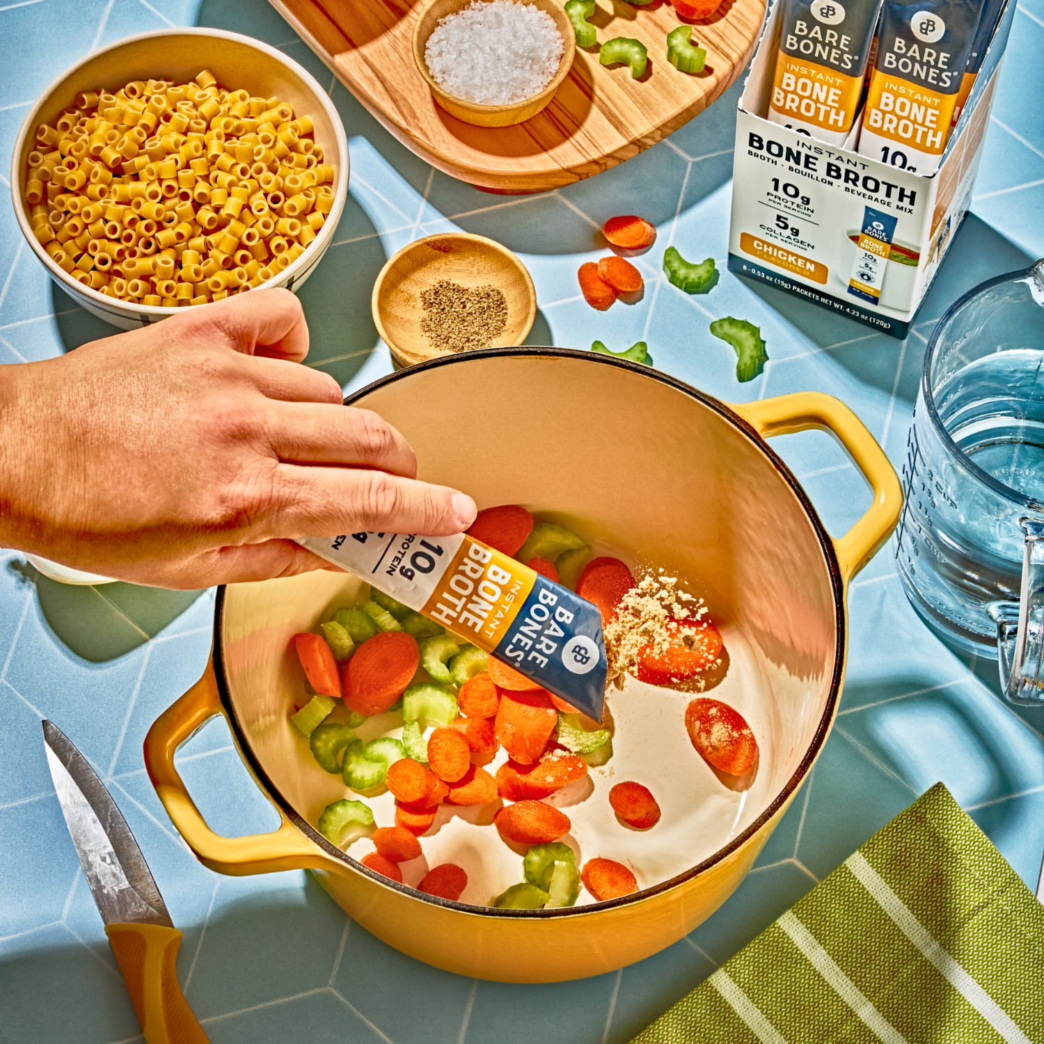 Bare Bones Instant Chicken Bone Broth Sticks, 10G Protein, 4.23 oz, 8 Count