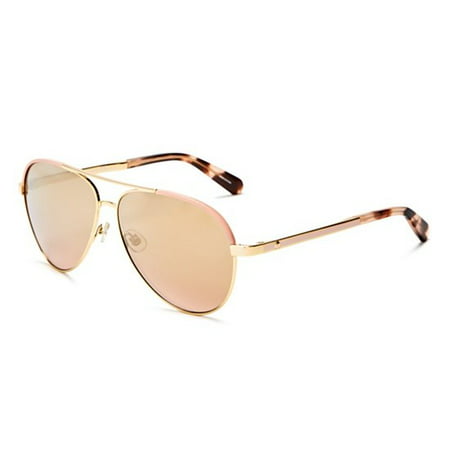 kate spade women's amarissa aviator sunglasses, gold pink/gold gradient pink, 59 mm