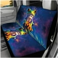 thumbnail image 3 of Binienty Galaxy Frog Car Seat Covers Full Set with Steering Wheel Cover 15 Inch Comfortable Armrest Pad Keychain Coasters Stretchable Headrest Covers Seat Belt Pads Car Decor Accessories, 3 of 8