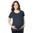 thumbnail image 1 of Comfortable 6 Pack Maternity Shirts Blank Pregnancy Shirts Plain Fitted Tees (Heather Navy) - XXL, 1 of 3