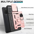thumbnail image 3 of for Samsung Galaxy A03S Phone Case with HD Screen Protector, Heavy Duty Shockproof with 360° Rotation Metal Kickstand [Military Grade] Protective Case for Samsung Galaxy A03S, Rose Gold, 3 of 14