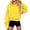 Yellow-B, variant on Puntoco Women's Quarter Zip Sweatshirt, Long Sleeve Fleece Lined Stand Collar Pullover, Casual Loose Fit Top with Pockets for Fall Winter White-Y XL