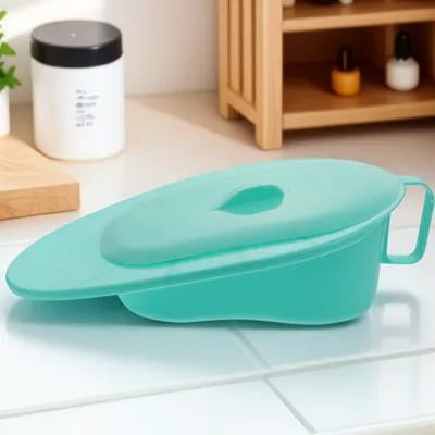 Topbathy Bedpan for Elderly Men Comfortable PP Green 1Set