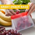 thumbnail image 3 of 12 Pack Stockage Alimentaire Peva Lavable et Réutilisable pour Collation Sandwich (Couleur Radis), 3 of 5