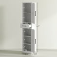 thumbnail image 3 of HOMCOM 67" Tall Bathroom Storage Cabinet, Narrow Bathroom Cabinet, White, 3 of 8