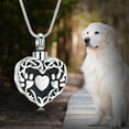 thumbnail image 3 of Pet Cremation Jewelry Urn Necklace for Ashes for Dog/Cat/Pets Paw Print Locket Memorial Pendant Keepsake Jewelry for Women Men, 3 of 7