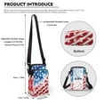 thumbnail image 6 of XYZCANDO Patriotic Star Cellphone Messenger Handbag for Women Small Purse Crossbody Cell Phone Purse with Adjustable Strap for Travel Shop Hiking Mini Crossbody Bag Lightweight Small Wallet Pouch, 6 of 7