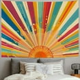 thumbnail image 2 of Creowell  Boho Sun Tapestry Retro 70s Sunset Sunrise Tapestries for Bedroom Aesthetic Vintage Abstract Art Colorful Rainbow Classroom Tapestry Wall Hanging for Living Room Dorm 50x40inch, 2 of 6