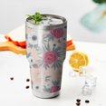 thumbnail image 4 of 30oz Pioneer Flower Floral Print Pattern Tumbler, Double Wall Vacuum Insulated Cup, BPA-Free Leak Proof Lid & Reusable Straws, Hot 12h, Cold 34h, 4 of 6