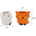 thumbnail image 5 of Cute Fox Gifts Animal Succulent Planters 2 Pack Ceramic Flower Pots with Drainage Hole, Office Décor, 5 of 5