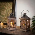 thumbnail image 3 of Wooden Lantern Vintage Candle Holder Decorative Candle Lanterns for Rustic Wedding Centerpiece, 3 of 5