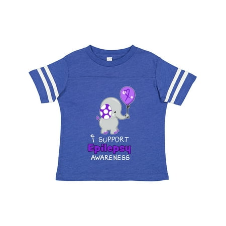 

Inktastic I Support Epilepsy Awareness Elephant with Balloon Gift Toddler Boy or Toddler Girl T-Shirt