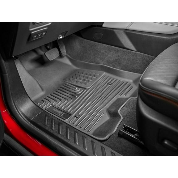 Husky Liners Weatherbeater Floor Mats | Fits 2011 - 2012 Nissan Navara Crew Cab | Front & 2nd Row, 3-pc Black - 96271
