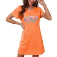 thumbnail image 4 of WJHWSX Nightgowns for Women,Womens Nightgown,Soft,Easy Care,Printed,Orange,S, 4 of 5