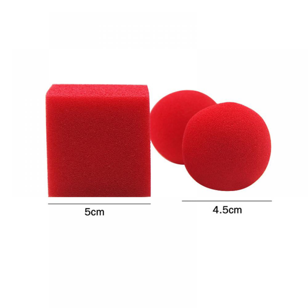 3pcs/set Sponge Balls Magic Props Classical Illusion Magic Tricks Red Magic Toy 