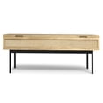 thumbnail image 6 of JERFIT Lift Top Coffee Table with Storage, Natural Wood Finish, Hidden Compartments, Living Room Cocktail Table with Iron Base, 6 of 10