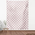 thumbnail image 4 of Abstract Fabric by the Yard, Geometric Pattern with Repeating Big and Small Circles on White Backdrop, Upholstery Fabric for Dining Chairs Home Decor Accents, Pale Pink and Grey by Ambesonne, 4 of 5