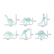 thumbnail image 5 of 18 piezas simulación luminosa dinosaurio esqueleto Dinos colección fiesta favores, 5 of 8