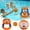 Orange, variant on Outdoor Toys Basketball Stand Set for Pool Games Inflatable Water Basketball Hoop for Competitive - Summer Activity