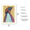 thumbnail image 2 of Portrait of Marianne von Werefkin - From an Original Color Painting by Gabriele Münter c.1909 - Fine Art Matte Paper Print (Unframed) 24x32in, 2 of 4