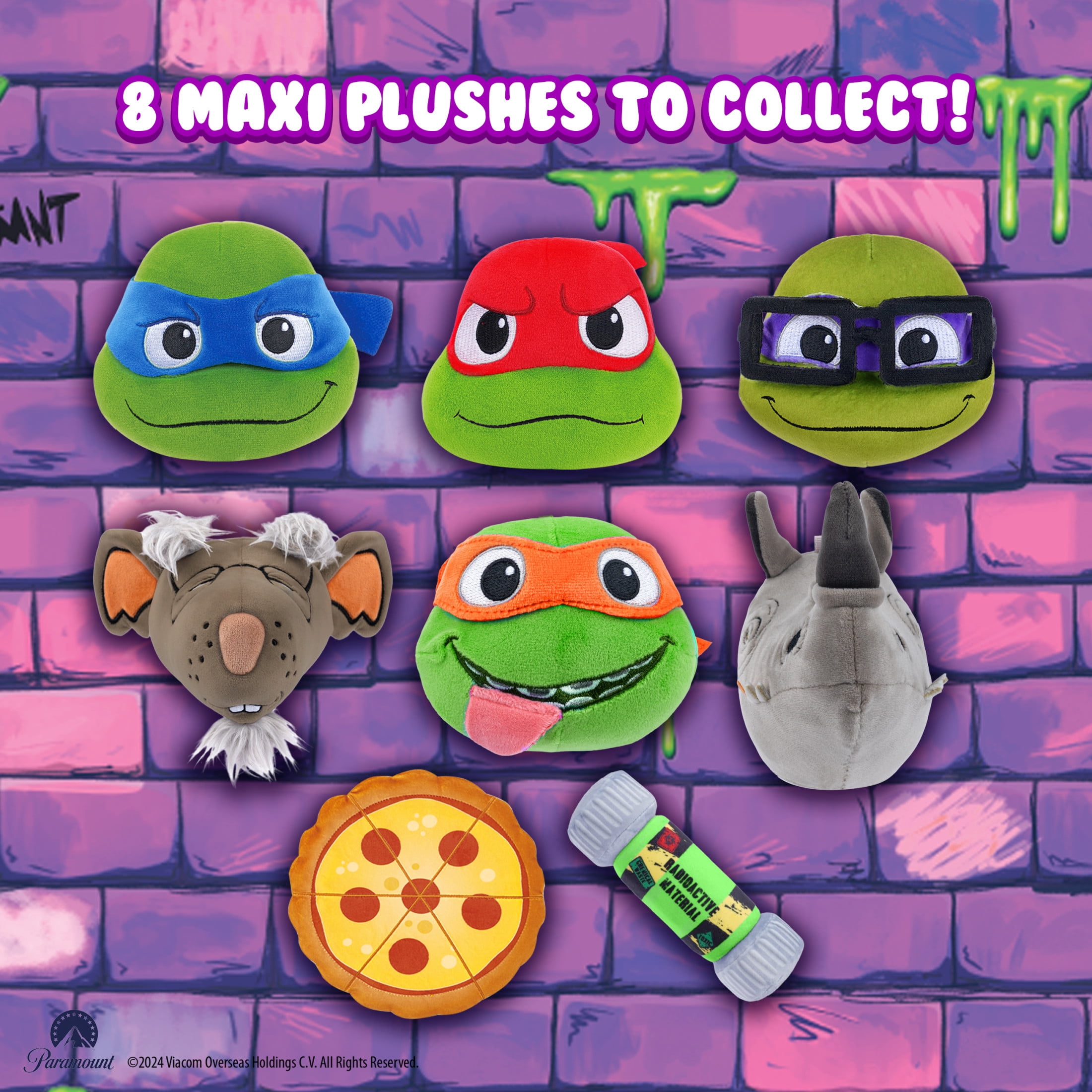 Teenage Mutant Ninja Turtles MiraBall, Blind Box Surprise Plushies -  Mystery Action Figures Toy, Cute Stuffed Animal - Great for Gifts & Party Favors, Aged 3+ (4-Pack)