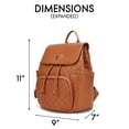 thumbnail image 4 of Mochila ELLE Compass 10L Mini Monograma Marrón de Cuero Vegano, 4 of 9