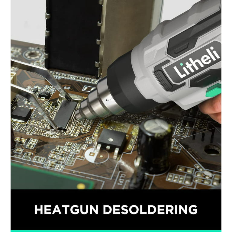 Litheli 20V Cordless Heat Gun,Hot Air Gun Kit Temperatures Max. 932℉ with  4Ah Battery & Charger 