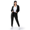 thumbnail image 2 of Wright's Women's Plush Velour Hoodie & Jogger Tracksuit Set, S-4X, 2 of 6