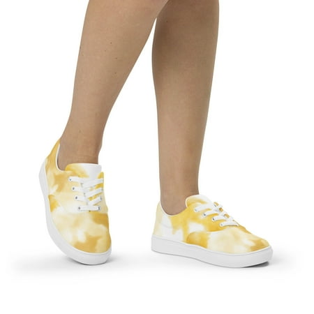 

Lemon lace up canvas shoes