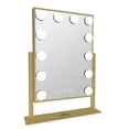 thumbnail image 6 of Impressions Vanity Hollywood Tri Tone XL LED Makeup Mirror with 360 Degree Swivel (Champagne Gold), 6 of 17