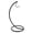 Black, variant on Spectrum Euro Banana Hook Stand, Weighted Steel Base, Polished Gold
