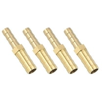 4 Pack Brass Hose Barb Fitting Straight Connector Coupler, 5/16"x1/4" ID Brass Fitting Air Hose Fittings Reducer for Connecting Water Fuel Air, Oil Hoses