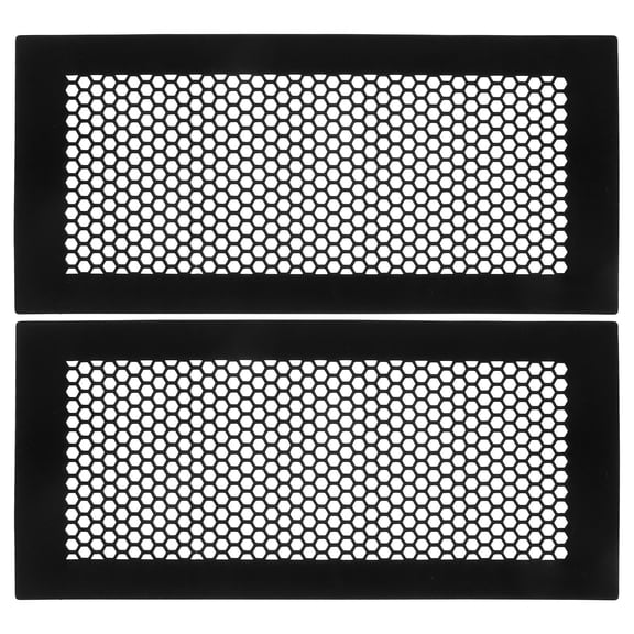 HEANUJJ 2Pcs 4x10 Silicone Floor Register Cover Black with Vent Deflector for Improved Ac Airflow