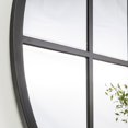 thumbnail image 2 of Manor Park Modern Farmhouse Round Circle Grid Mirror - Black, 2 of 4