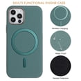 thumbnail image 3 of Allytechgroup iPhone 12 Pro / 12 6.1" Case with Magnetic Ring, Compatible with Magsafe Slim Back Cover Flannel Inner Lining Shockproof Protective Phone Case for Apple iPhone 12 Pro / 12 6.1", Green, 3 of 6