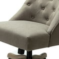 thumbnail image 5 of 14 Karat Home Swivel Office Chair with Tuft Back, Modern Armless Task Chair with Solid Wood Five-Pronged Base, Truffle, 5 of 9
