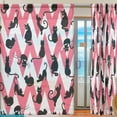 thumbnail image 2 of FREEAMG Charming Black Cats Sheer Curtains Window Voile Panels Drapes Tulle Curtains Semi Sheer Curtains 78 Inches Long for Living Room Bedroom, Set of 2, 2 of 4