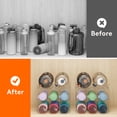 thumbnail image 6 of Lifewit Stackable Water Bottle Organizer for Cabinet, Extra Large Water Bottle Holder, Kitchen Pantry Organization and Storage, Plastic Fridge Wine Rack, Tumbler Travel Mug Holder, Hold 8 Bottles, 6 of 9