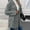 Gray, variant on Women Casual and Comfortable Warm Plush Jacquard Cardigan Coat Hooded Jacket Winter Plus Size Coat Red
