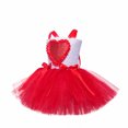 thumbnail image 6 of Odeerbi Kids Girls Summer Love Pattern Tulle Tutu Dress + Headband + Wand Set Stage Performance Outfits Baby Sleeveless Tank Dress Mesh Princess Dress Kids Girls Clothes, 6 of 7