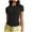 Black, variant on tarylea Plus Size Tops for Women Crew Neck Short Sleeve T-Shirts Slim Fitted Solid Color Tops Casual Summer Basic Stretch Tops