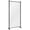 Black, variant on M&T Displays Floor Standing Clear Wall Separator, Black Aluminum Office Partition Room Divider 37.01x74.41