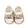 thumbnail image 3 of Musuos Baby Girls Bows Sandals 0-18 Months Floral Embroidered Hollowed out Summer Soft Sole Flats Walking Shoes for Toddler Infant, 3 of 8