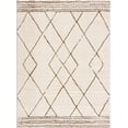 thumbnail image 3 of Hauteloom Mahsa Living Room, Bedroom Area Rug - Bohemian Farmhouse Moroccan Trellis - Cream, Brown - 5'3" x 7', 3 of 18