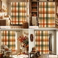 thumbnail image 6 of Orange Green Checked Shower Curtain, Waterproof Shower Curtains for Bathroom, Fall Thanksgiving Buffalo Plaid Washable Fabric Bathtub Curtain Set Bath Decor with 12 Hooks 48"x72", 6 of 8