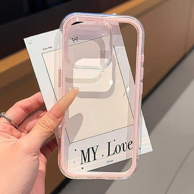 Transparent Phone Case For iPhone 16 Pro Case iPhone 17 15 13 11 12 14 Pro Max Silicone Soft Candy Color 2 IN 1 Shockproof Cover