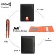 thumbnail image 3 of Credit Card PU Wallet,PU Wallet with  Coin Comparment Multi Credit Card Slim Wallets Slim Wallets Slim Wallet Blocking Wallet for Men, 3 of 7